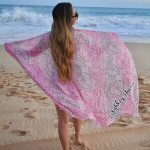 Highkey Hawaii Pareo (Sarong Beach Wrap/Cover-up) - Pink or Tan